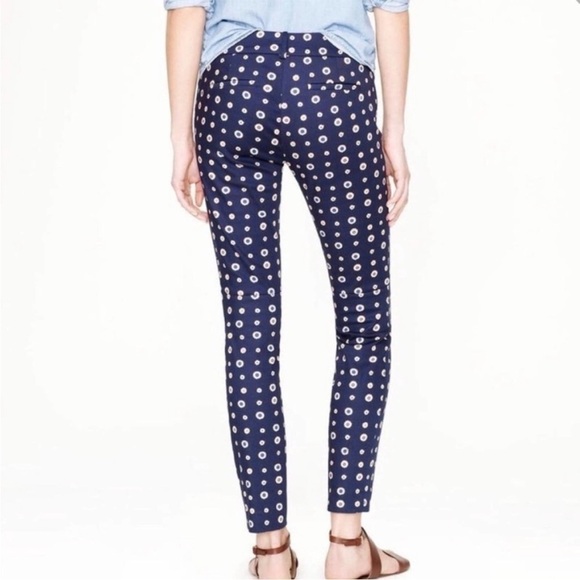 J. Crew Navy Foulard Print Minnie Pants 4 - Picture 2 of 10